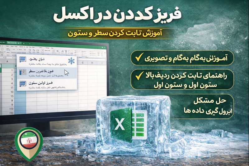 فریز کردن در اکسل – آموزش ثابت کردن سطر و ستون