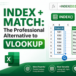 آموزش INDEX + MATCH (جایگزین حرفه‌ای VLOOKUP)